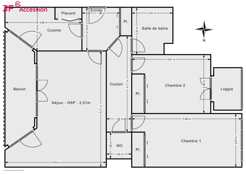 Logements à Vendre - IMMOBILIERE 3F - Logement 6136